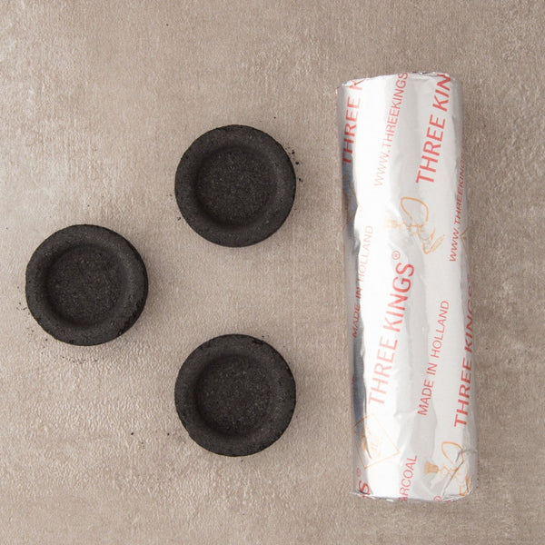Charcoal discs for burning incense / roll of 10
